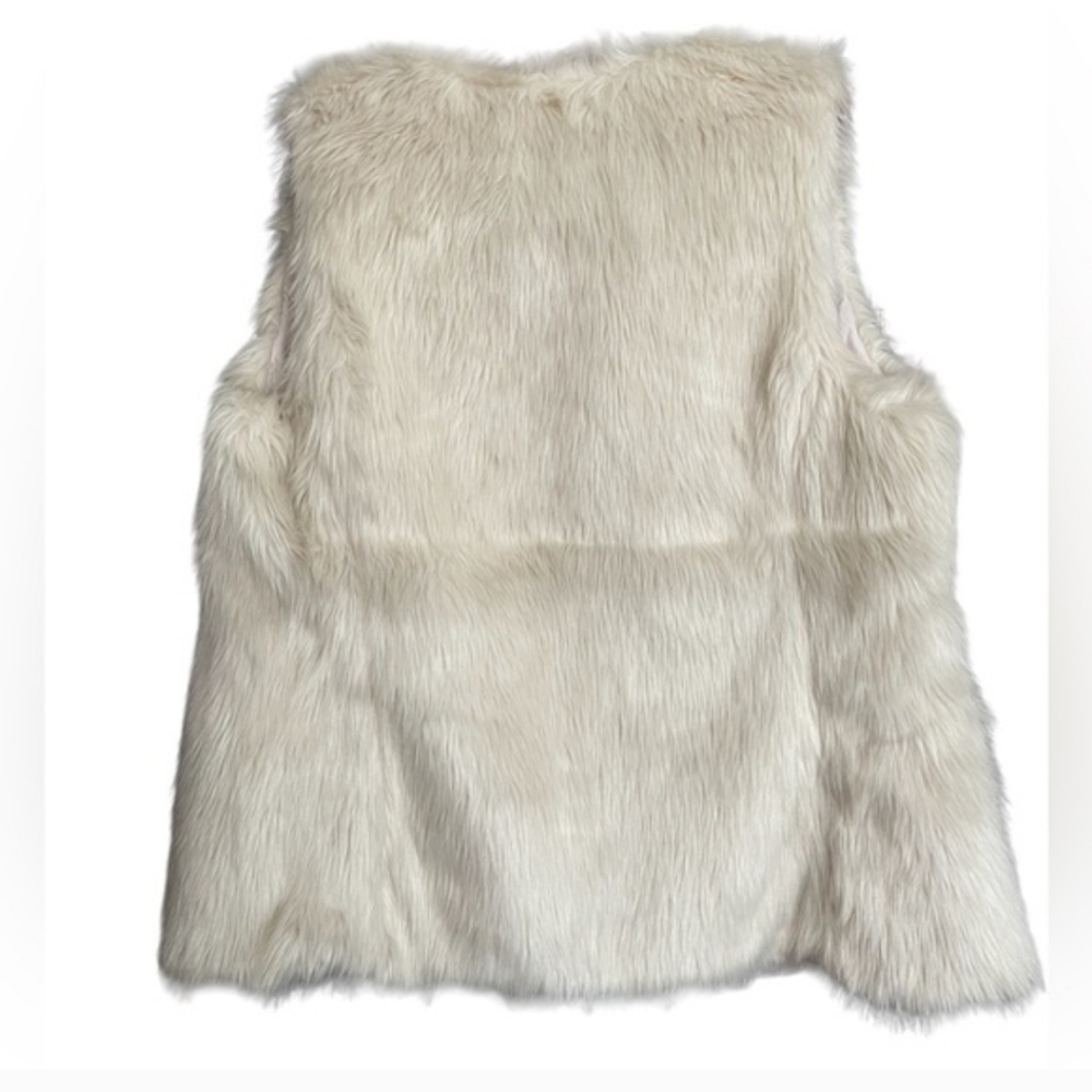 OLD NAVY Cream Faux Fur Vest- Size XS - Picture 7 of 8